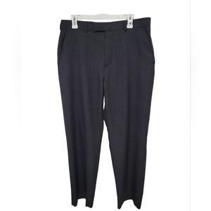 Perry Ellis men's striped dress pants Size 34 x 32 dark gray